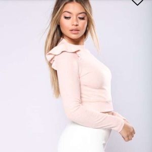 Fashion Nova Baby Pink Crop Top